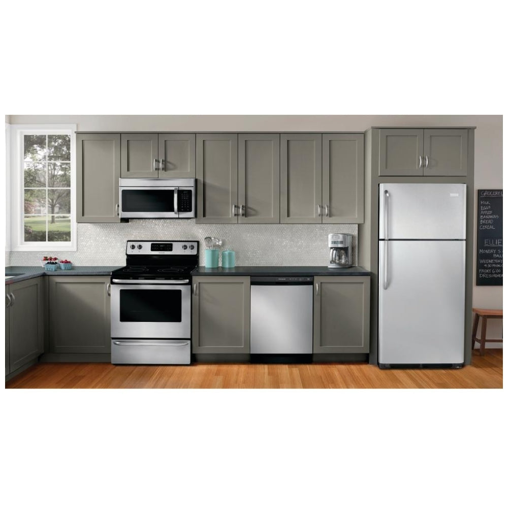 Frigidaire FFCD2413US Dishwasher, 24 inch Exterior Width, 55 dB Decibel Level, Full Console, 3 Wash Cycles, 14 Capacity (Place Settings), Hard Food Disposal, 2 Loading Racks, Stainless Steel colour