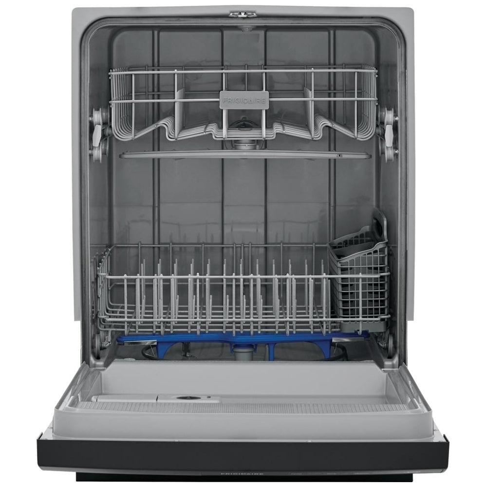 Frigidaire FFCD2413US Dishwasher, 24 inch Exterior Width, 55 dB Decibel Level, Full Console, 3 Wash Cycles, 14 Capacity (Place Settings), Hard Food Disposal, 2 Loading Racks, Stainless Steel colour