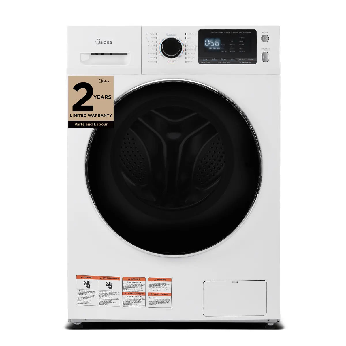 Midea 3.1 cu.ft. All-in-One Ventless Washer Dryer Combo – MLC31N4AWW | Compact & Efficient Laundry Solution