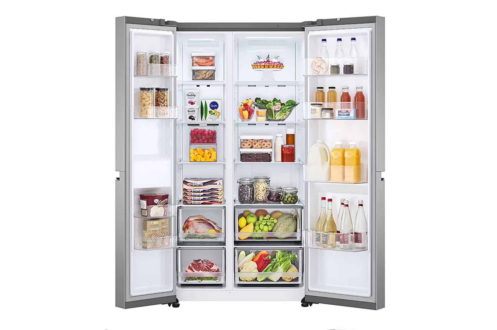 LG 36 in. 23 cu. ft. Counter Depth Side by Side Refrigerator with Door Cooling+ – LS23C4000V