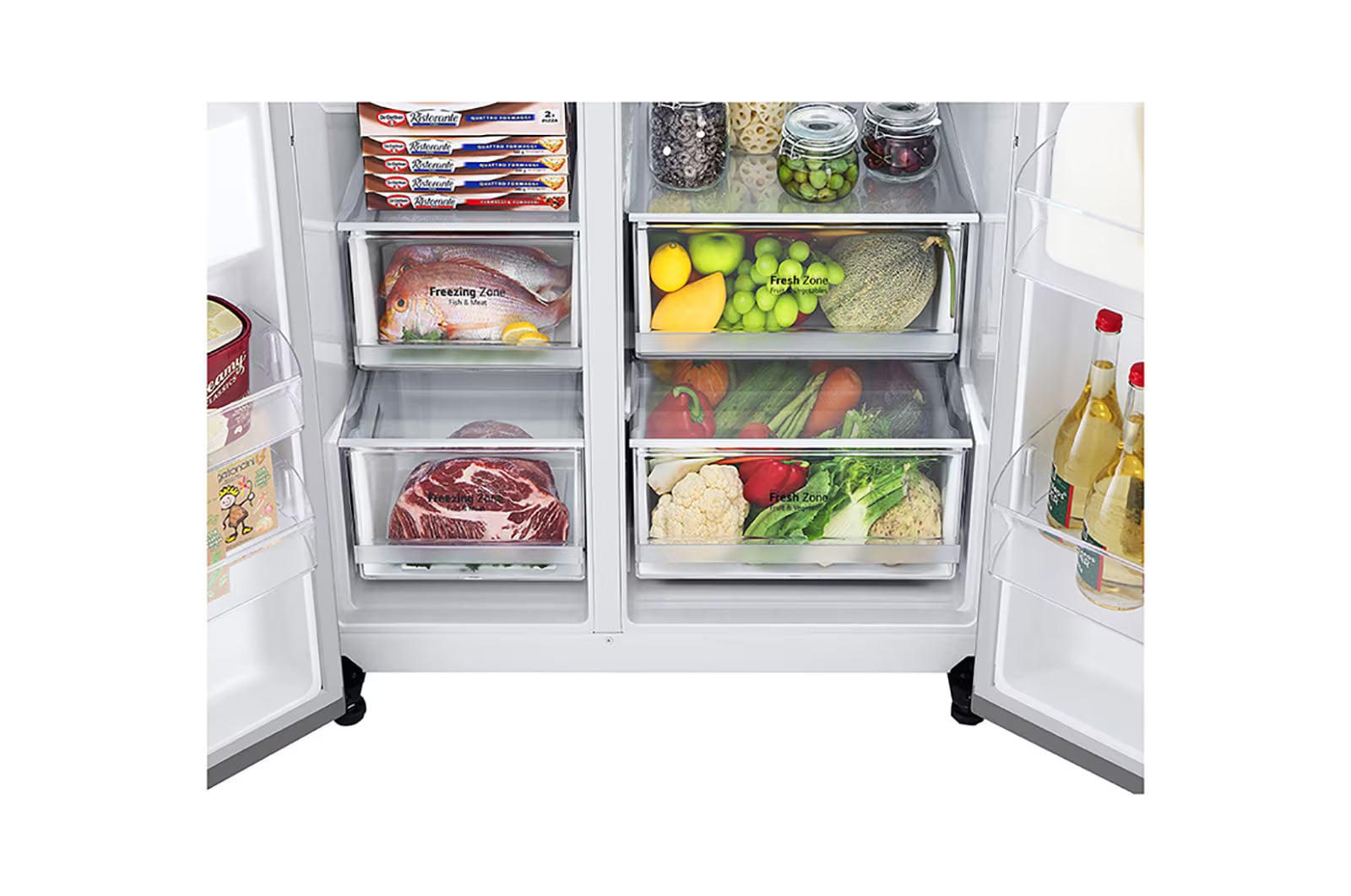 LG 36 in. 23 cu. ft. Counter Depth Side by Side Refrigerator with Door Cooling+ – LS23C4000V